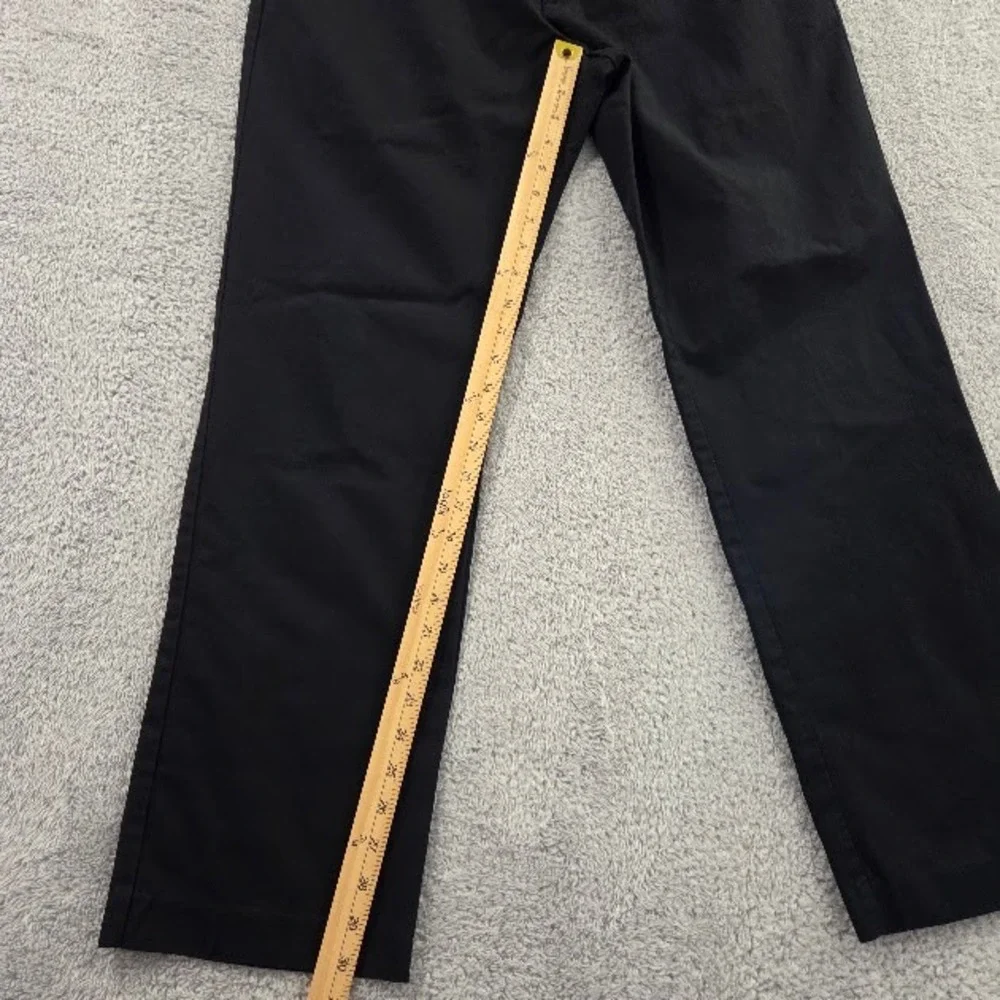 Banana Republic Chinos Mens 35x32 Black Non-Iron Tailored Slim Fit Cotton Pants